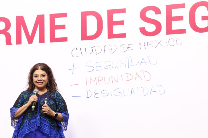 Clara Brugada anuncia mes histórico: agosto de 2025, el más seguro en la ciudad