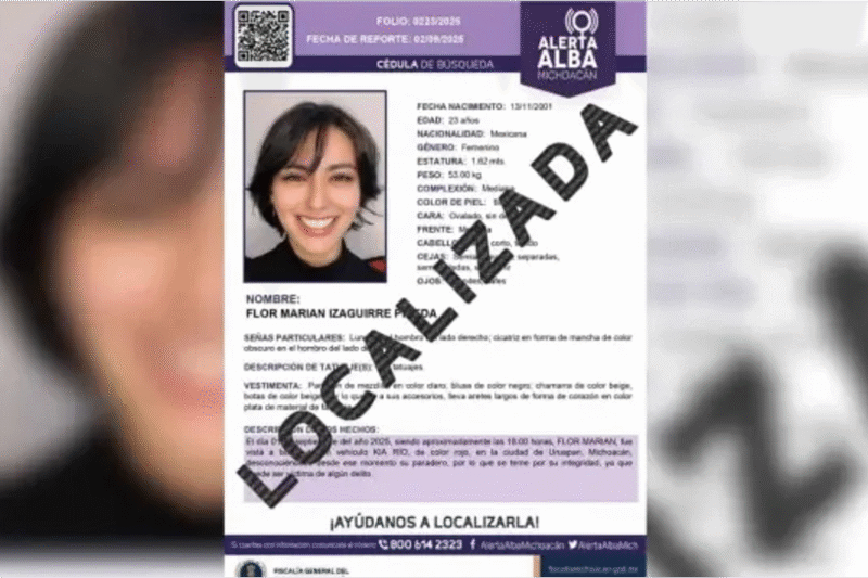 Hallan con vida a Marian Izaguirre, la tiktoker desaparecida en Uruapan