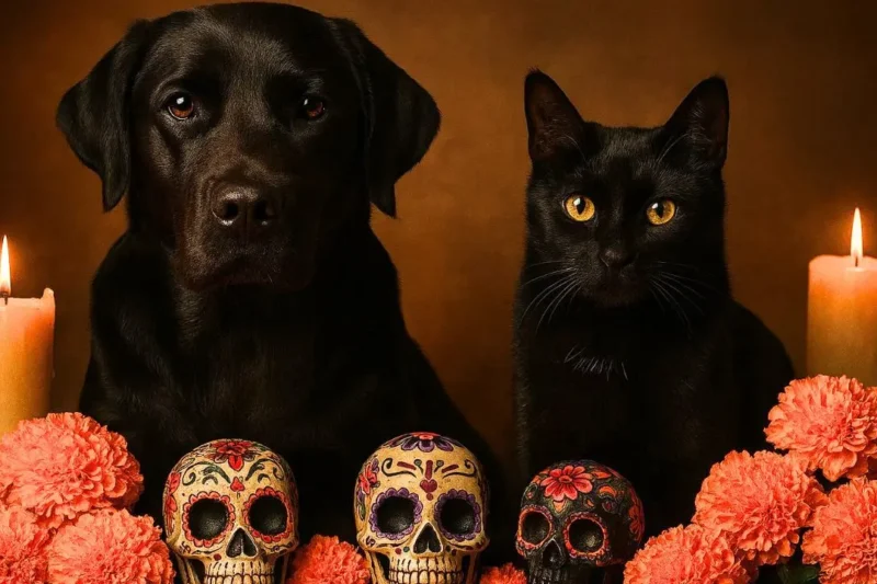 Autoridades llaman a proteger a perros y gatos negros durante Halloween y Día de Muertos